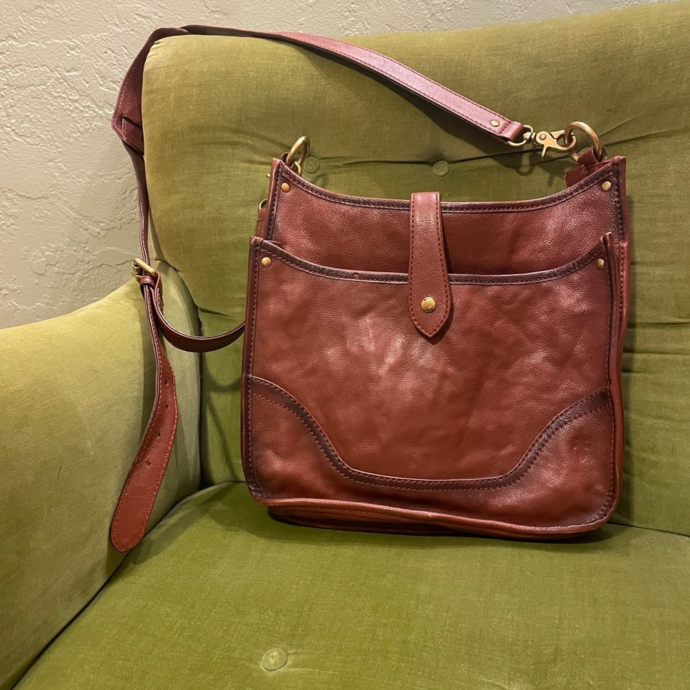 Frye Campus Madison Brown Leather Crossbody